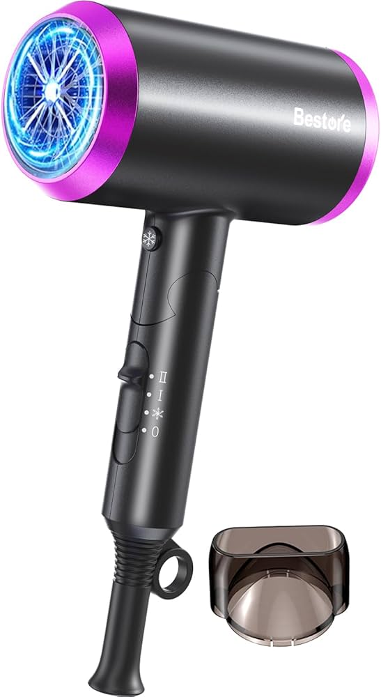 マイナスイオンヘアドライヤー 1300W グレー/ピンク